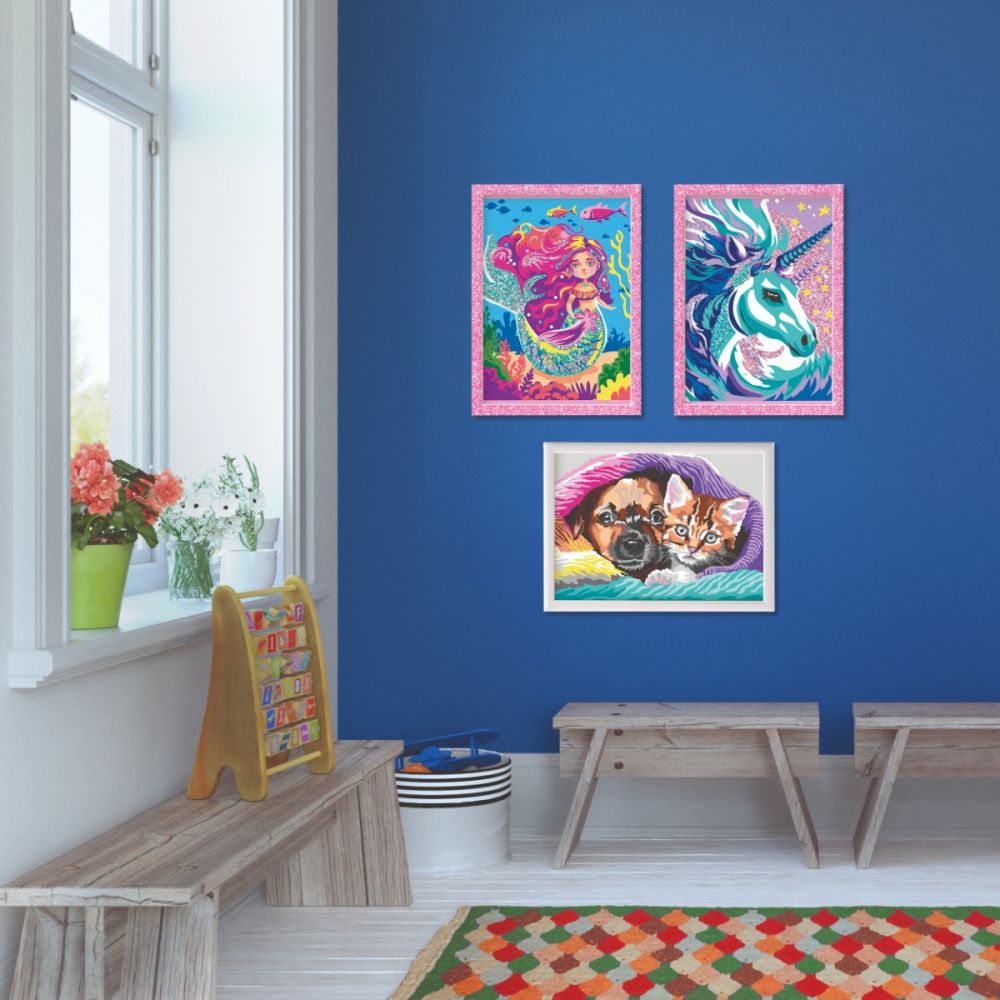 Set de pictura pe numere, Happi Hobbi, Picteaza si inrameaza, Sirena mitica