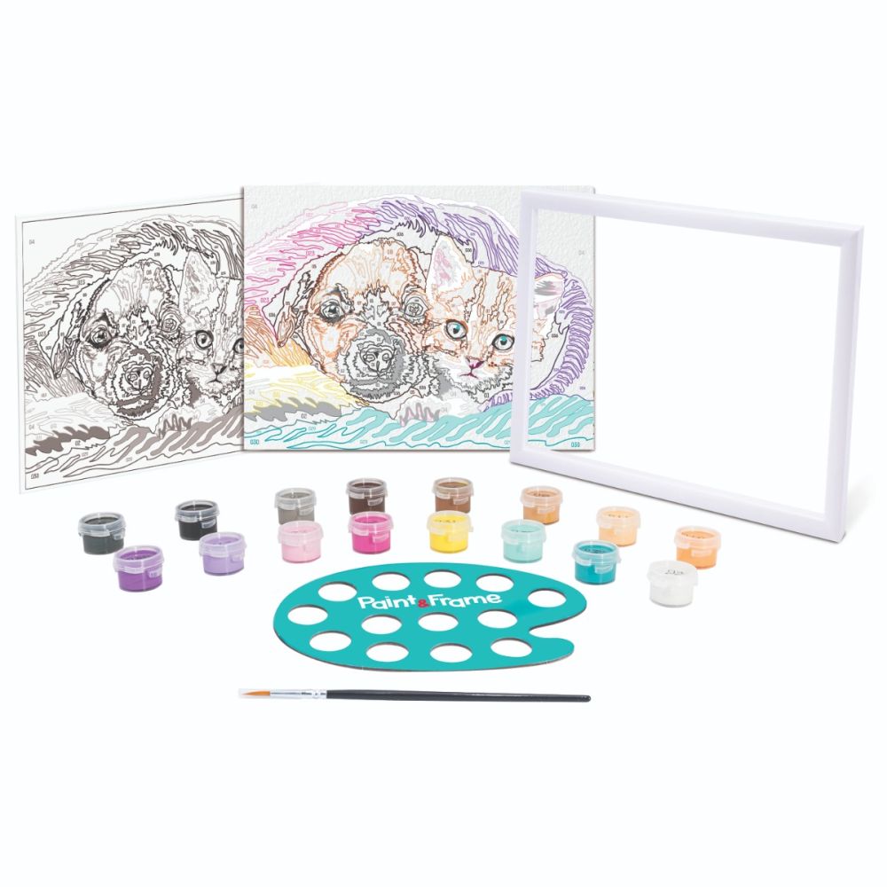 Set de pictura pe numere, Happi Hobbi, Picteaza si inrameaza, Dulce prietenie