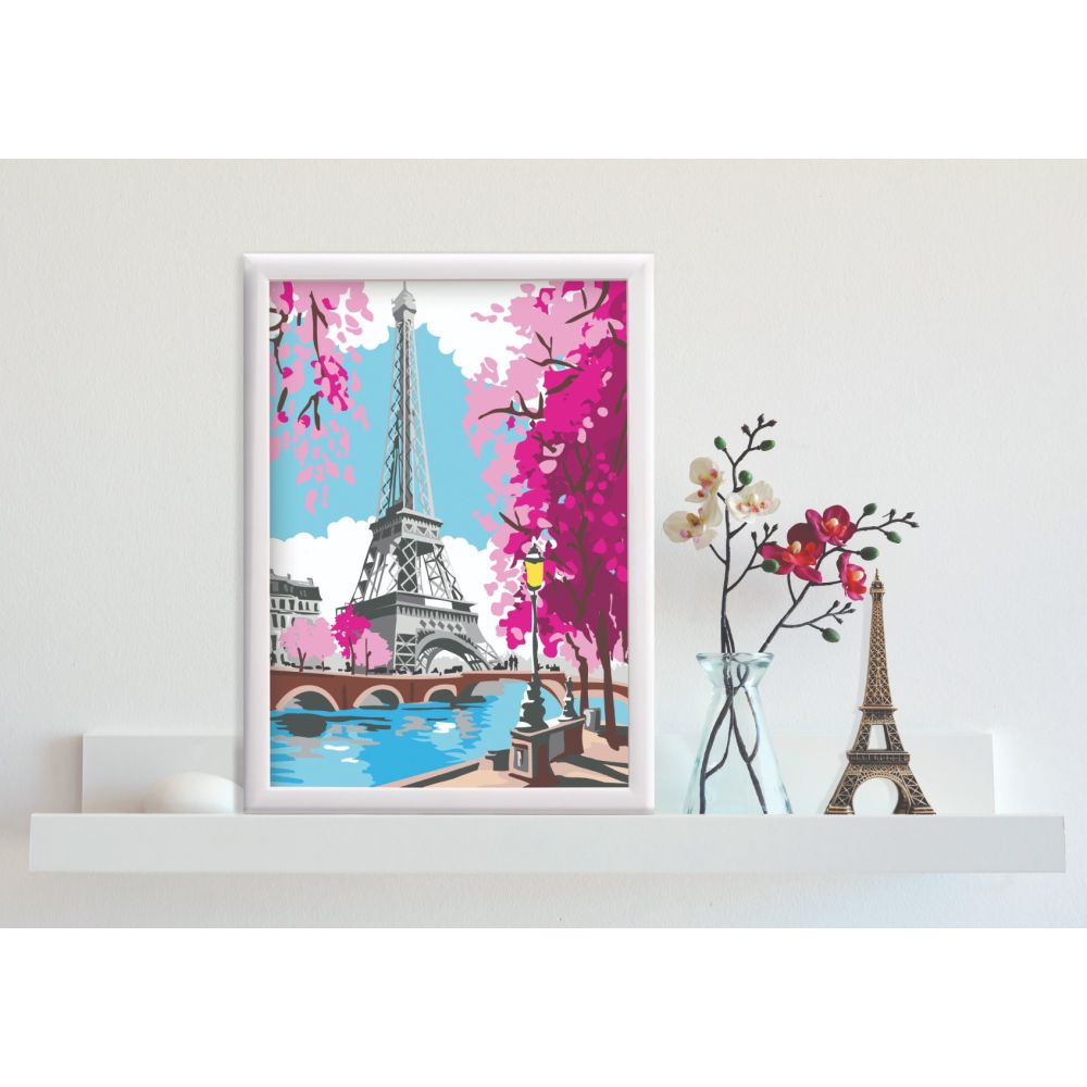 Set de pictura pe numere, Happi Hobbi, Picteaza si inrameaza, Spring Paris