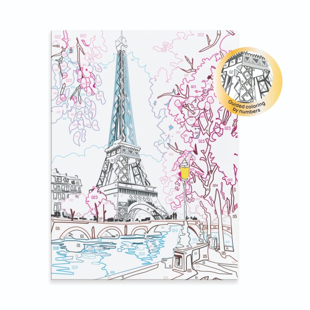 Set de pictura pe numere, Happi Hobbi, Picteaza si inrameaza, Spring Paris