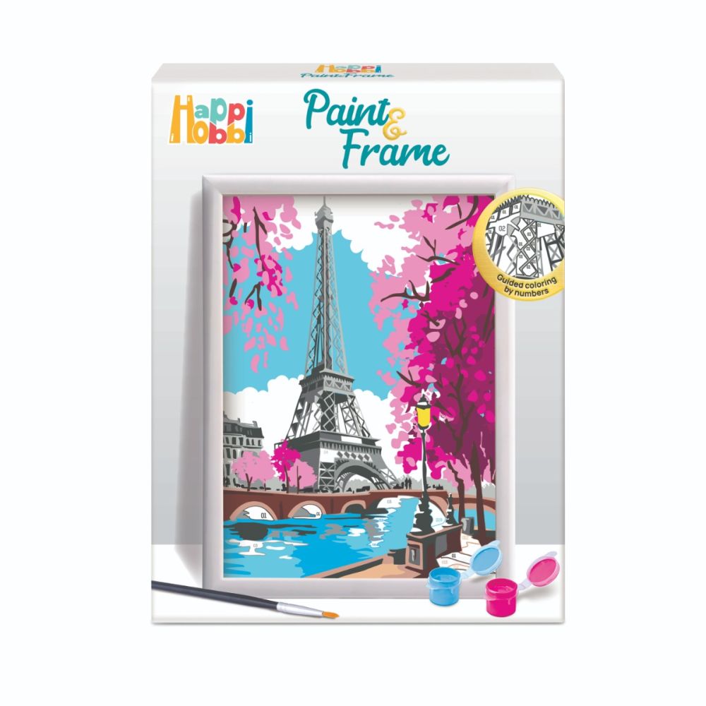 Set de pictura pe numere, Happi Hobbi, Picteaza si inrameaza, Spring Paris