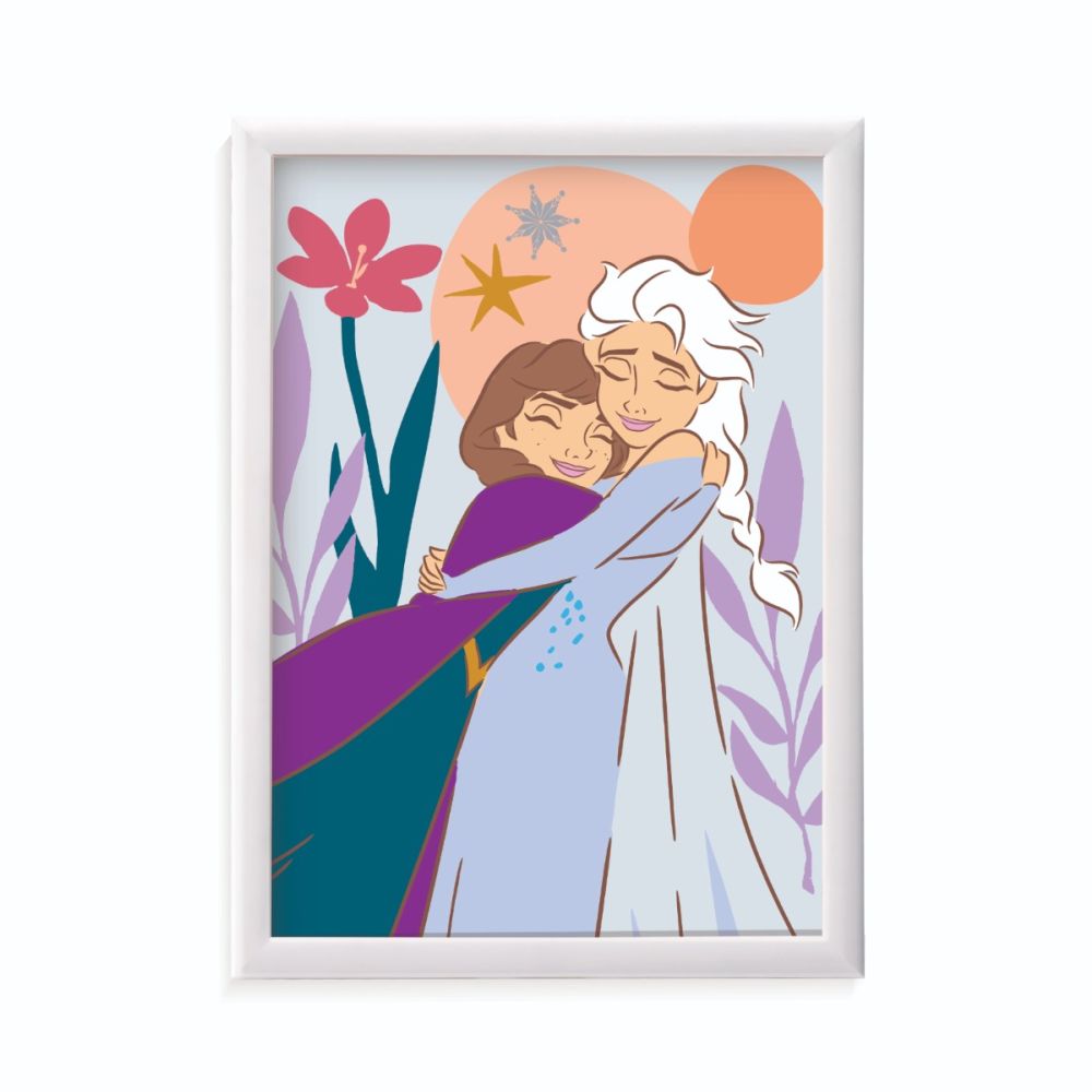 Set de pictura pe numere, Happi Hobbi, Picteaza si inrameaza, Frozen