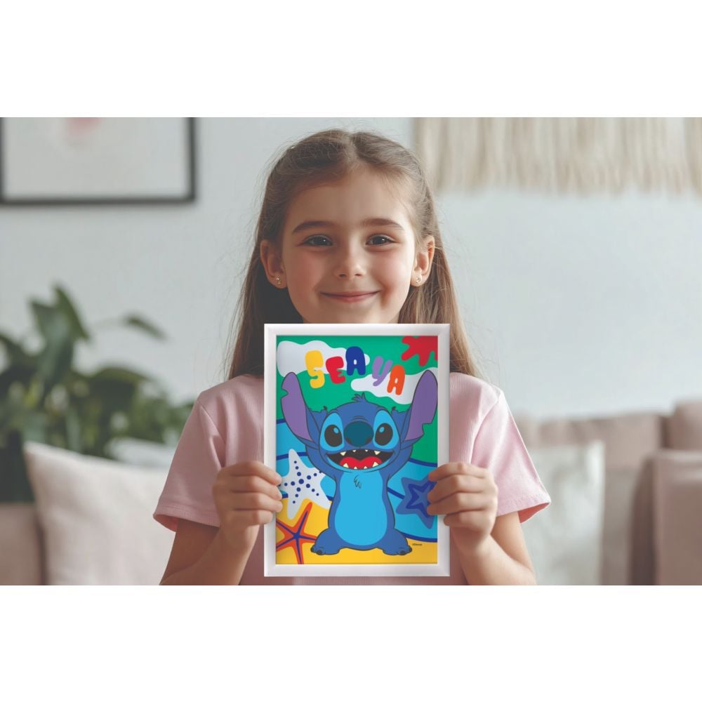 Set de pictura pe numere, Happi Hobbi, Picteaza si inrameaza, Stitch