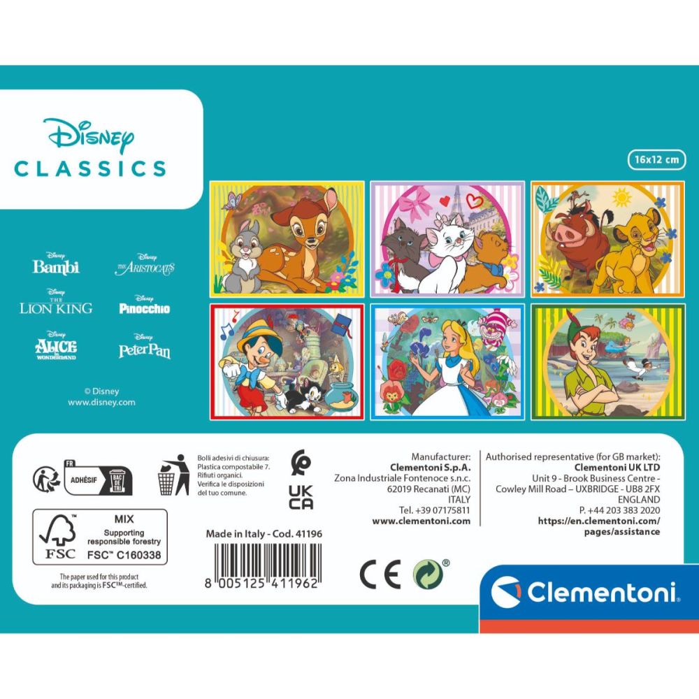 Puzzle Clementoni, Disney Classics, 12 cuburi
