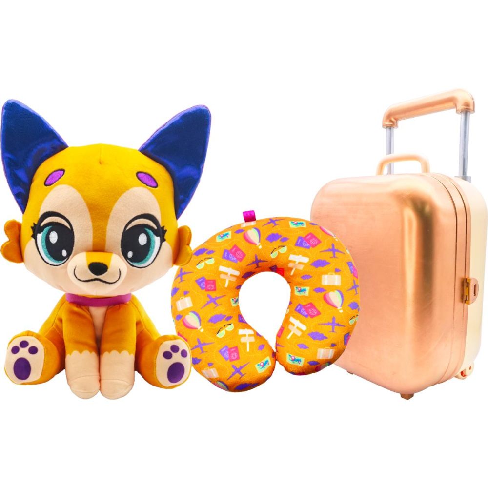 Jucarie de plus si accesorii in troler, Lovables Luggables, Solly Safari