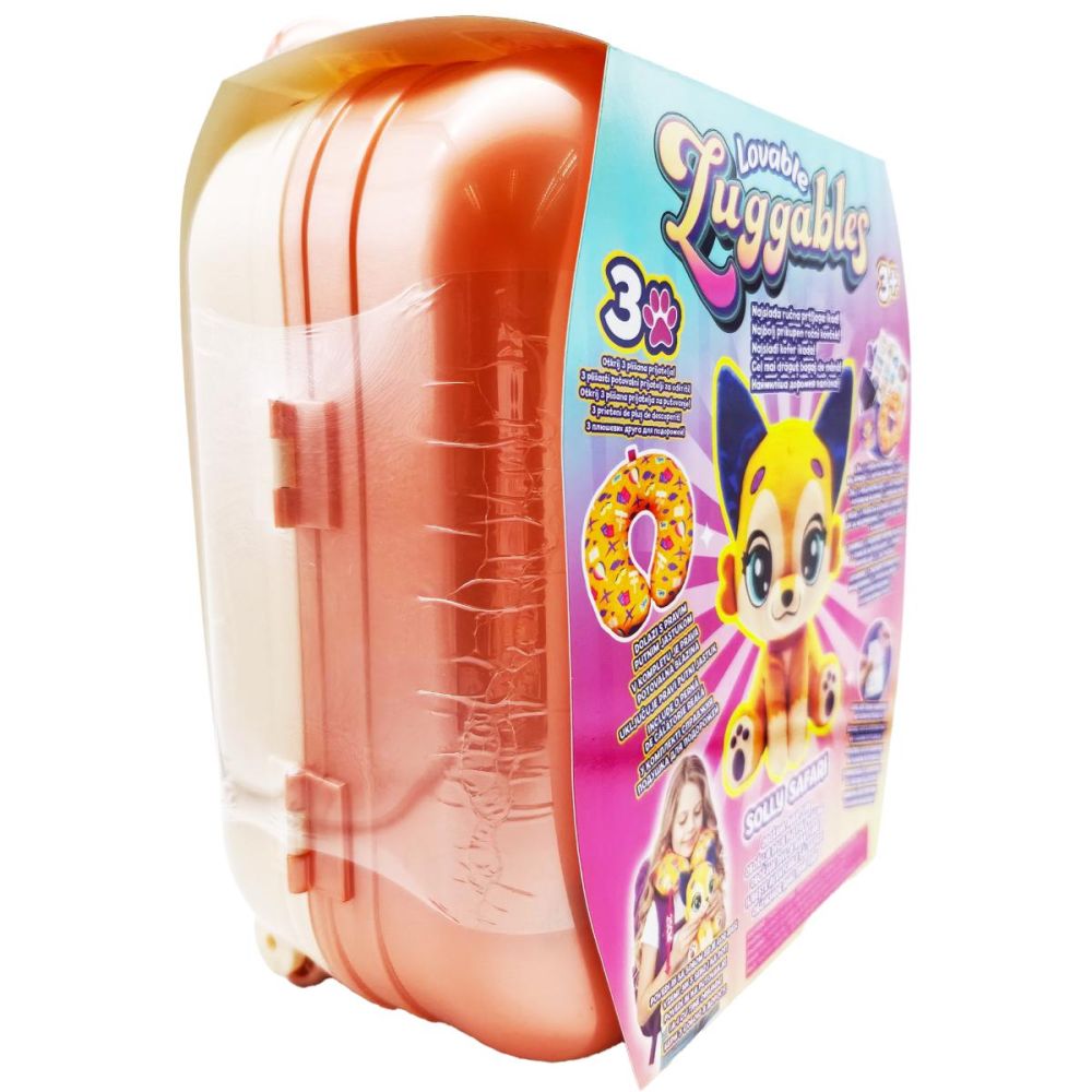 Jucarie de plus si accesorii in troler, Lovables Luggables, Solly Safari