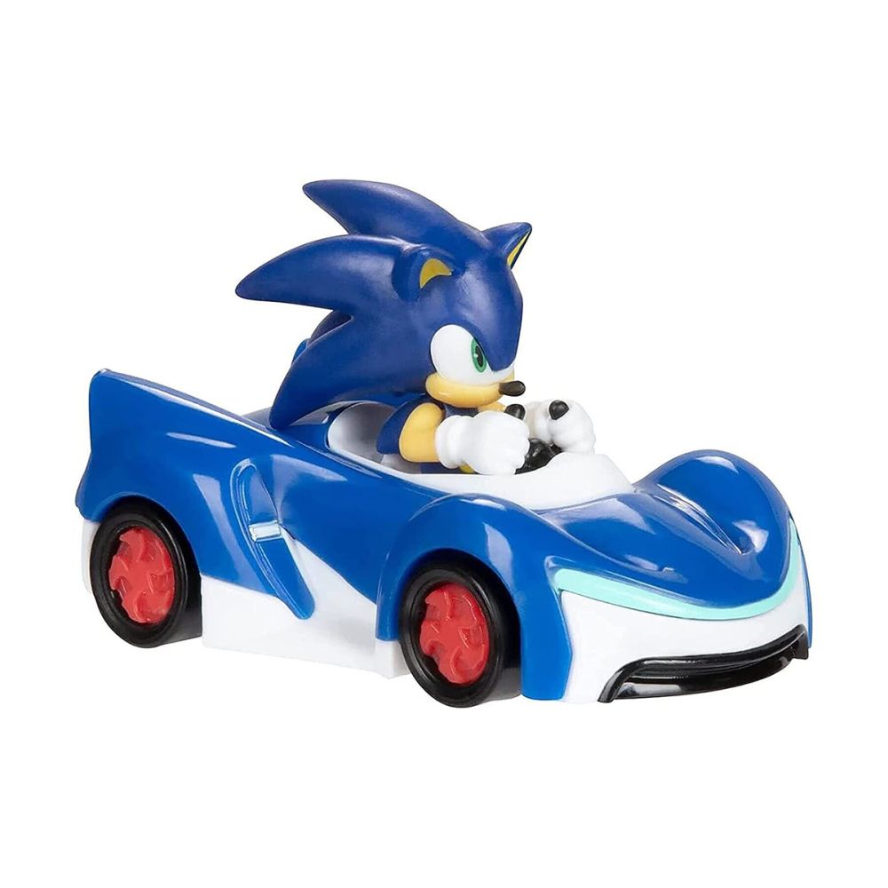 Figurina cu masinuta din metal, Sonic the Hedgehog, Sonic, 1:64