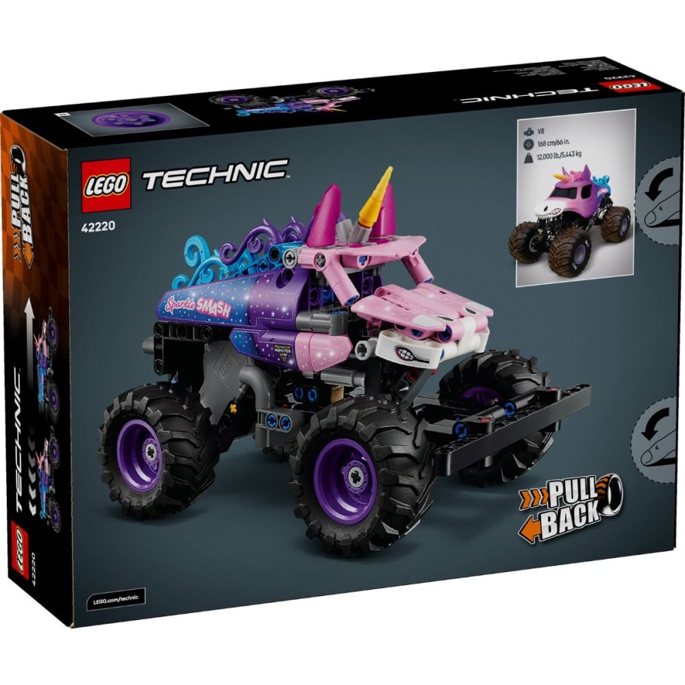 LEGO® Technic - Monster Jam Sparkle Smash cu motor cu arc (42220)