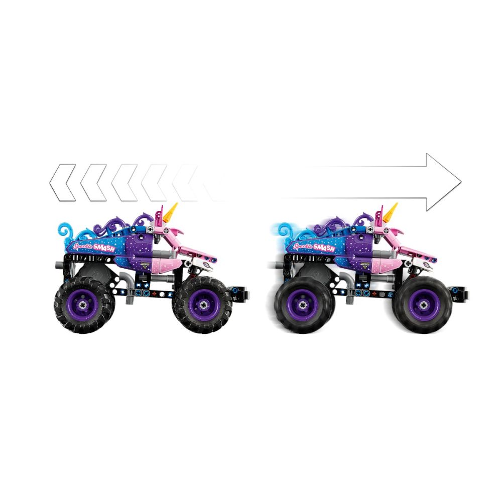 LEGO® Technic - Monster Jam Sparkle Smash cu motor cu arc (42220)