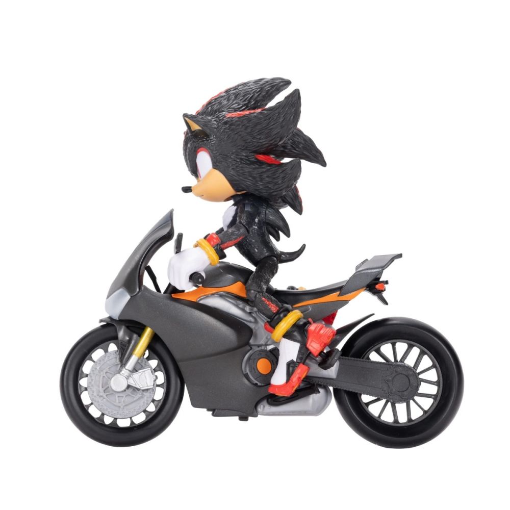 Set de joaca, Sonic the Hedgehog, Shadow cu motocicleta, 13 cm