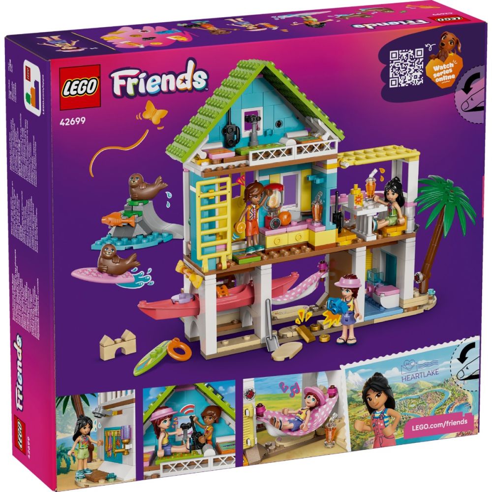 LEGO® Friends - Casa pe plaja cu foci (42699)