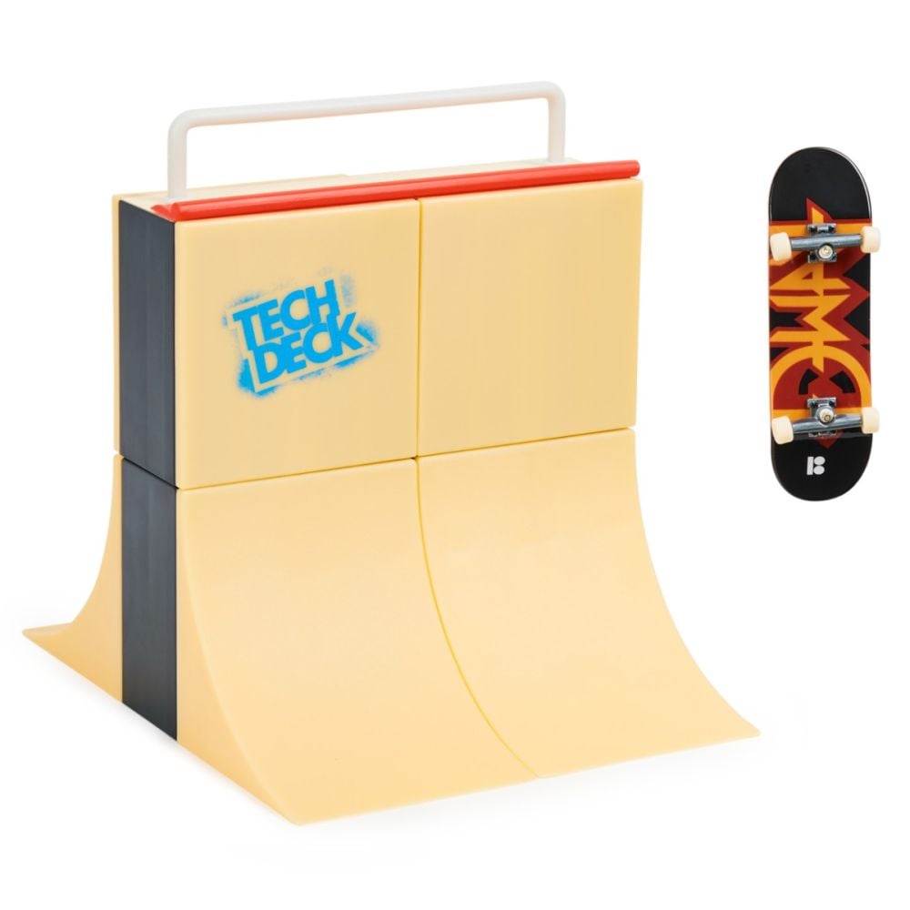 Set mini skateboard cu rampa, Tech Deck, Big Vert Wall