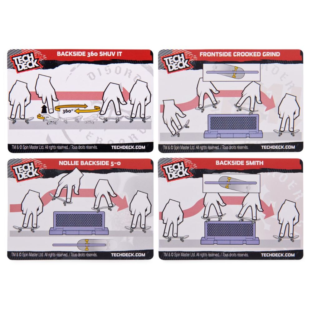 Set 2 mini skateboard cu obstacol, Tech Deck, Disorder, 20141294