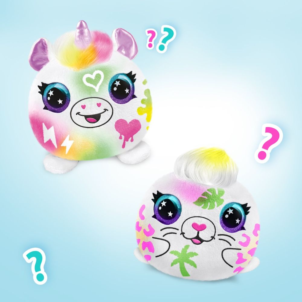 Mini jucarie de plus surpriza, Airbrush Plush, Neon S2