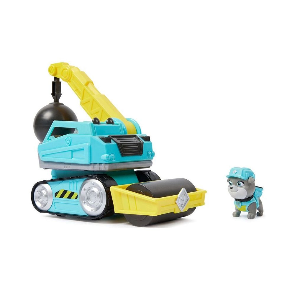 Set vehicul de constructie si figurina, Rubble & Crew, Motor, 20150802