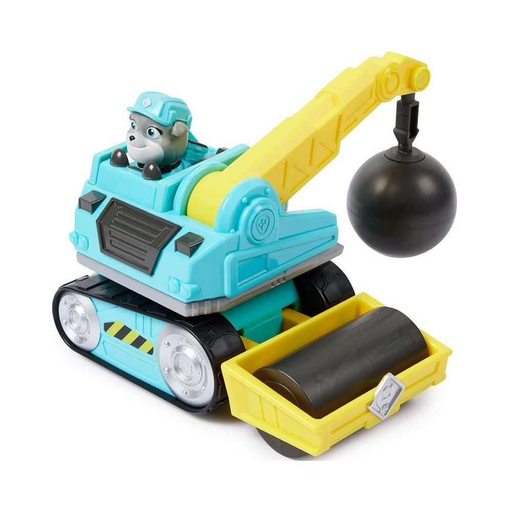 Set vehicul de constructie si figurina, Rubble & Crew, Motor, 20150802
