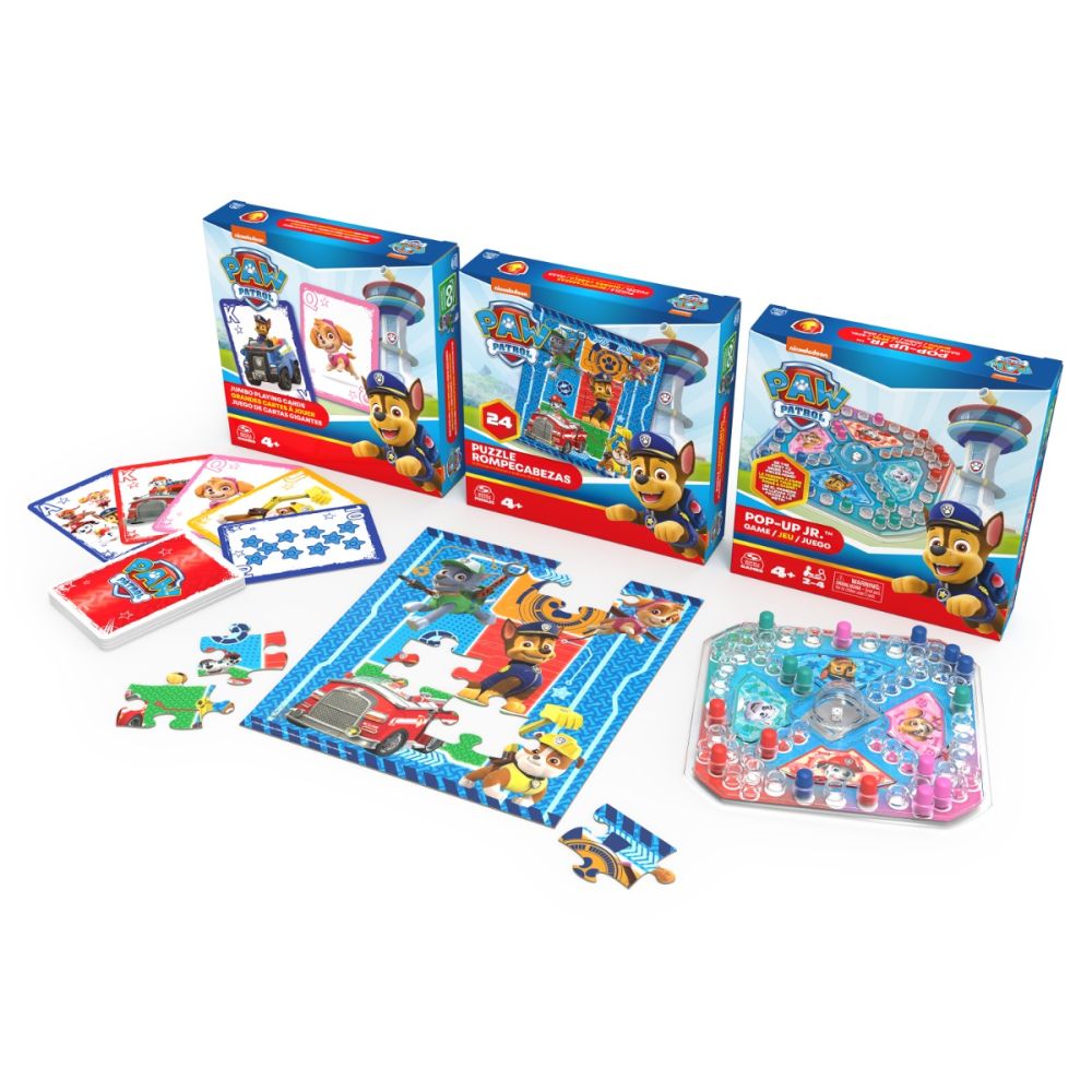 Set 3 jocuri Paw Patrol, Jumbo Cards, Pop-Up, Puzzle, 20141680