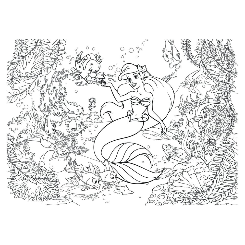 Puzzle 2 in 1 Lisciani Disney Princess, Mica Sirena, Plus, 108 piese