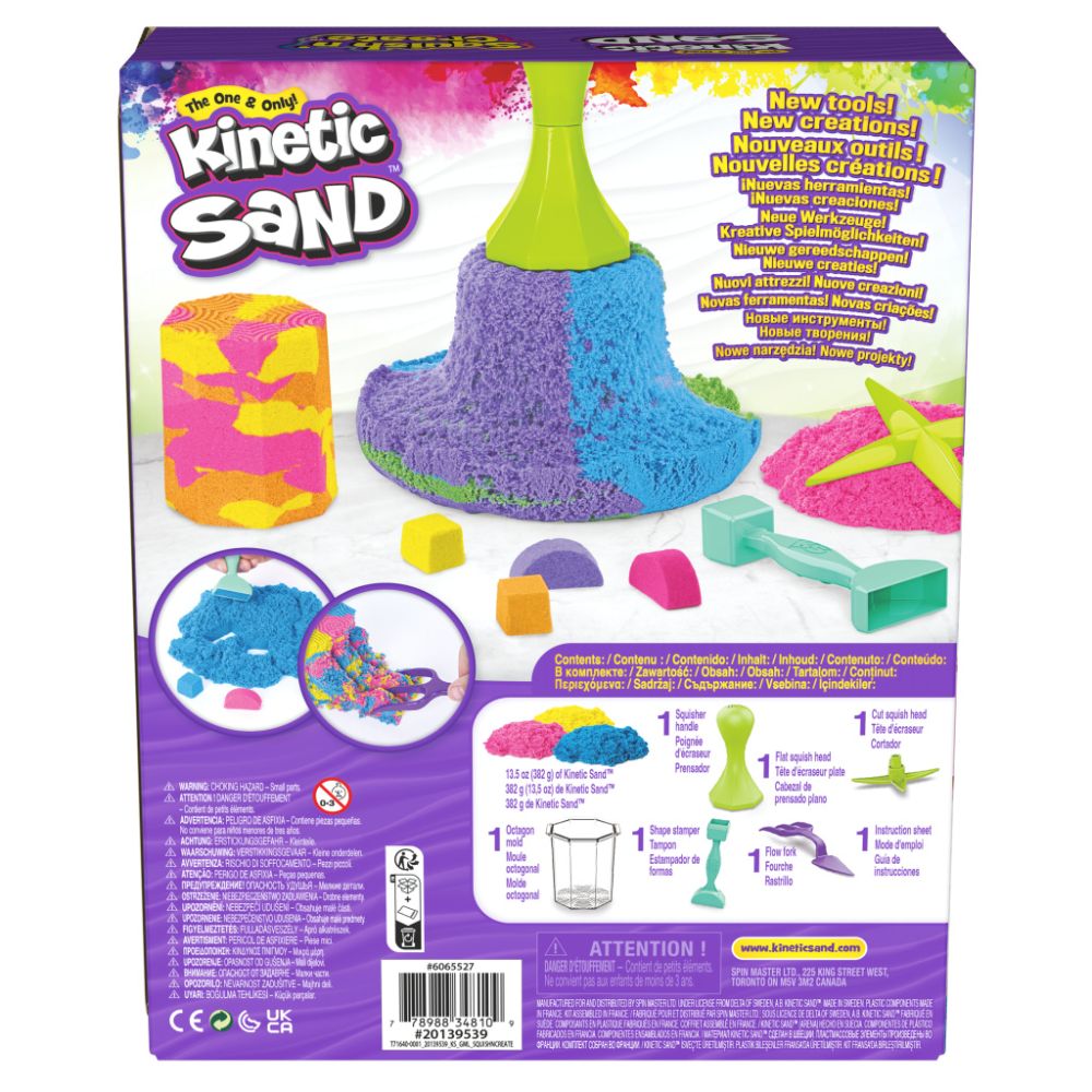 Set de joaca cu nisip si diverse forme, Kinetic Sand, Squish N Create, 20139539