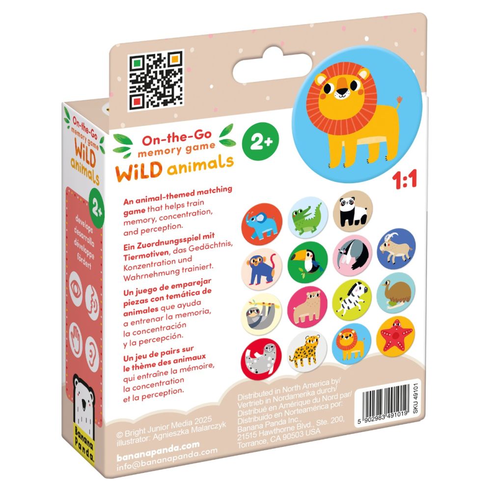 Joc de memorie, Banana Panda, Animale salbatice, 30 piese