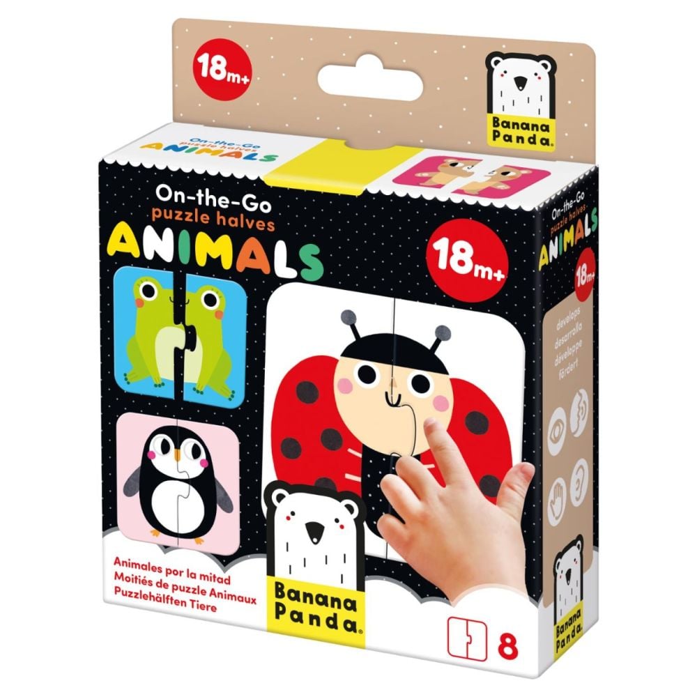 Primul meu puzzle, Banana Panda, On-The-Go, Animale, 16 piese