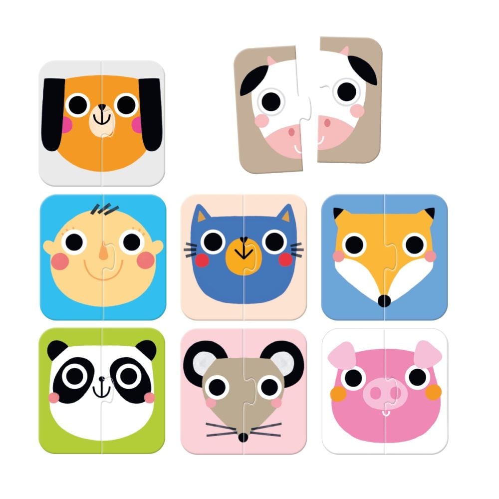 Primul meu puzzle, Banana Panda, On-The-Go, Fete de animalute, 16 piese
