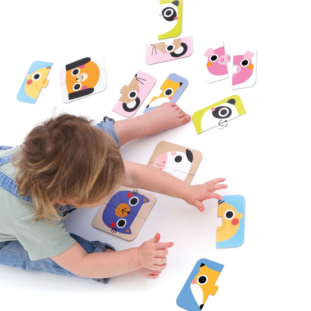 Primul meu puzzle, Banana Panda, On-The-Go, Fete de animalute, 16 piese