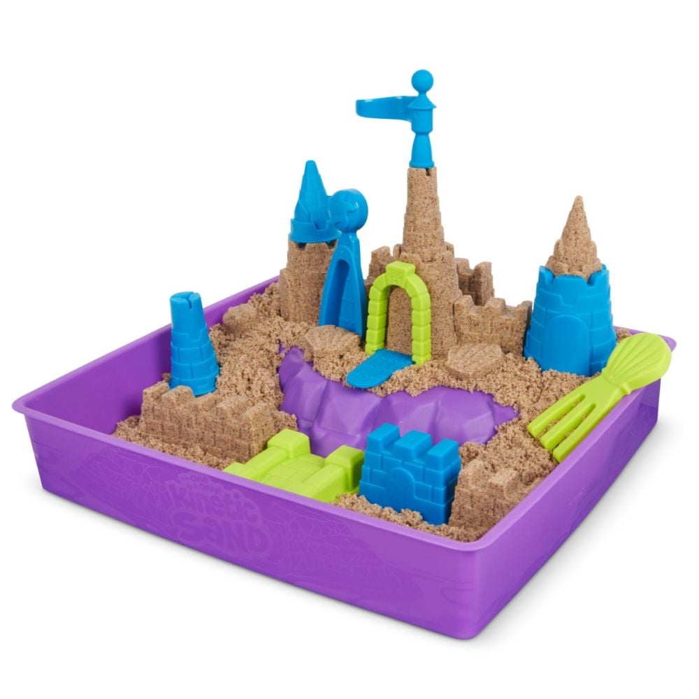 Set de joaca cu nisip si 9 forme de modelat Kinetic Sand