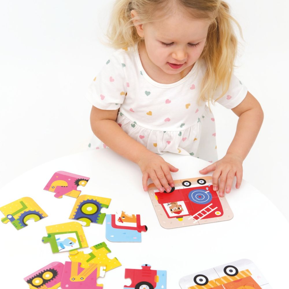 Primul meu puzzle, Banana Panda, On-The-Go, Vehicule, 20 piese