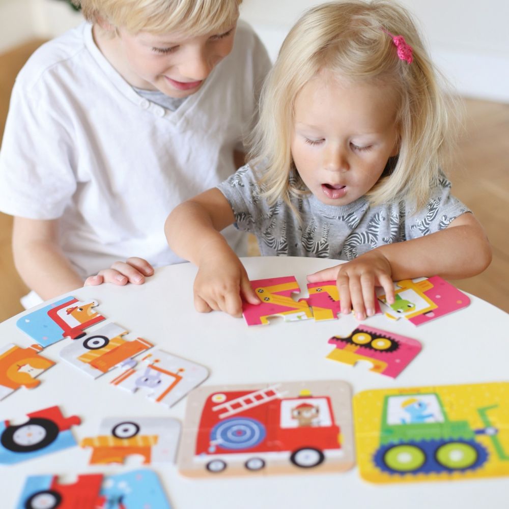 Primul meu puzzle, Banana Panda, On-The-Go, Vehicule, 20 piese