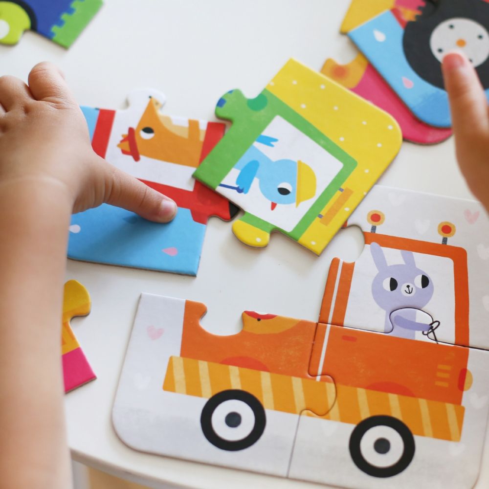 Primul meu puzzle, Banana Panda, On-The-Go, Vehicule, 20 piese