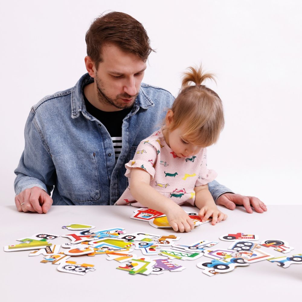 Puzzle progresiv, Banana Panda, Vehicule, 33 piese