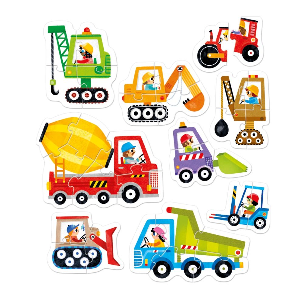 Puzzle progresiv, Banana Panda, Vehicule, 33 piese