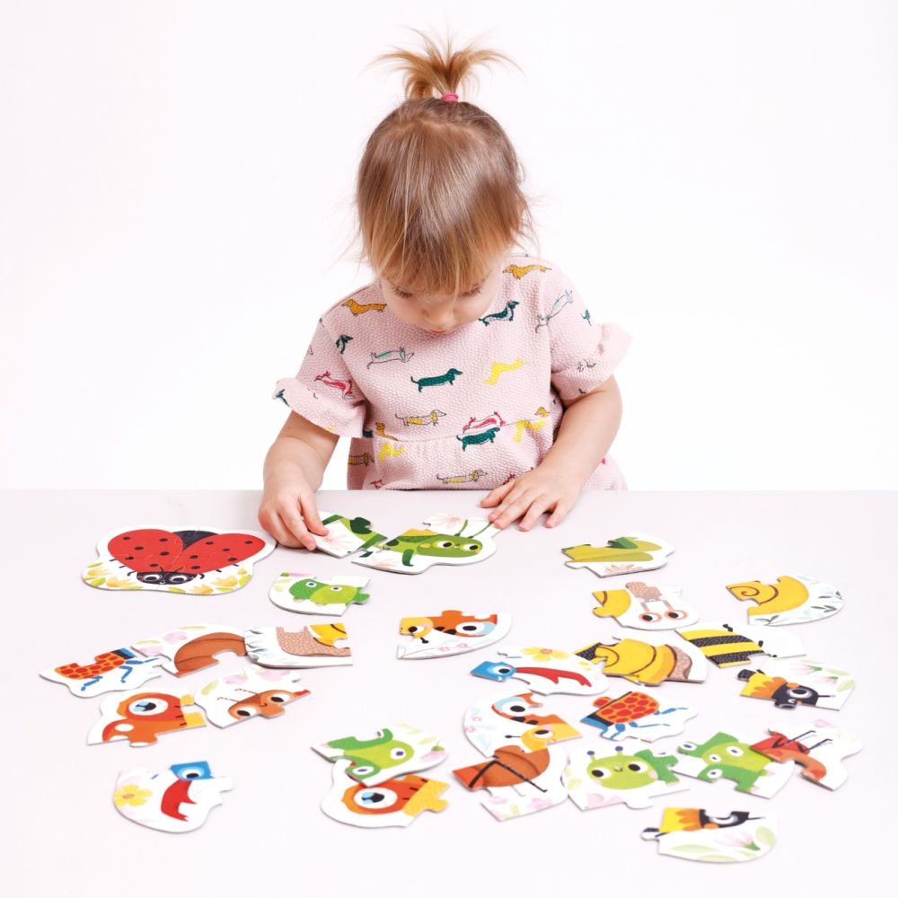 Puzzle progresiv, Banana Panda, Creaturi mici, 32 piese