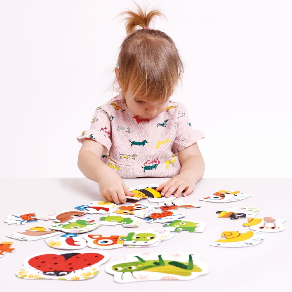 Puzzle progresiv, Banana Panda, Creaturi mici, 32 piese