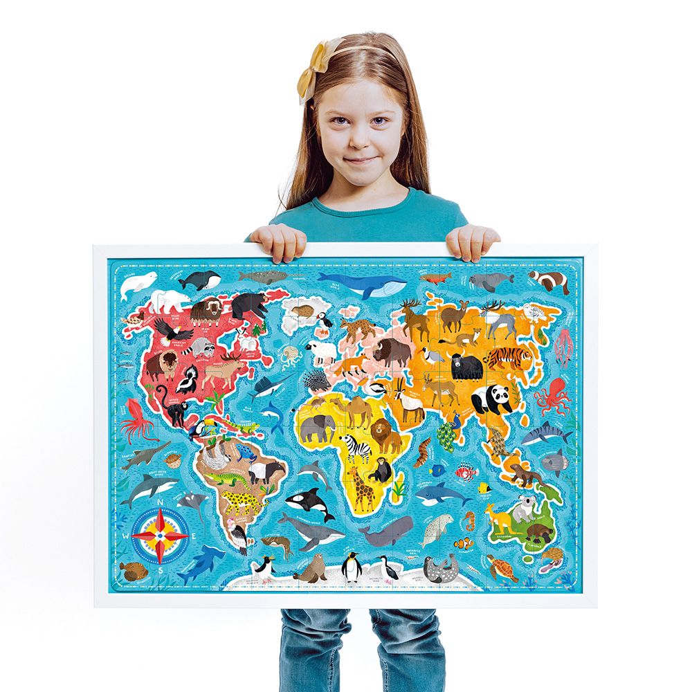 Puzzle Banana Panda, Animale din jurul lumii, 60 piese