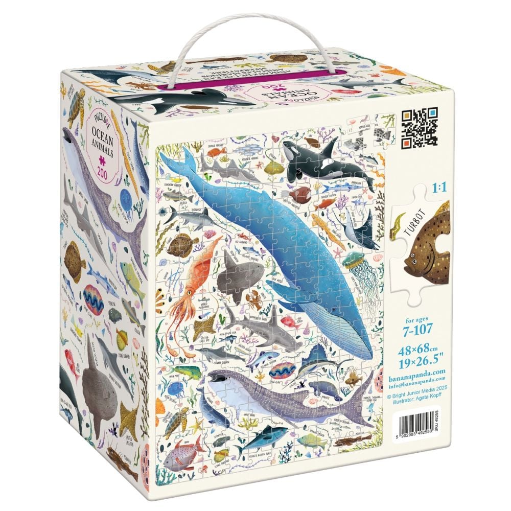 Puzzle, Banana Panda, Animale din ocean, 200 piese