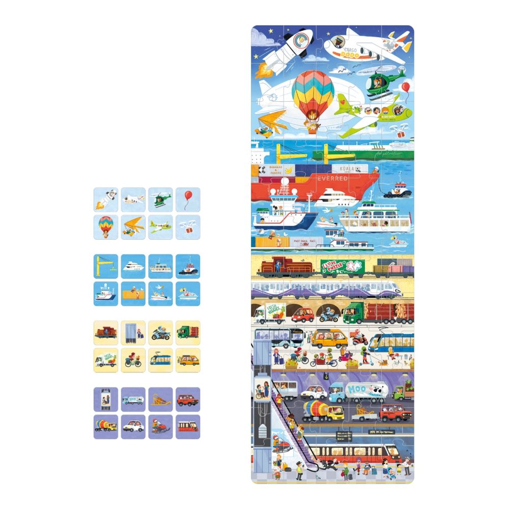 Puzzle Banana Panda, Transport, 60 piese