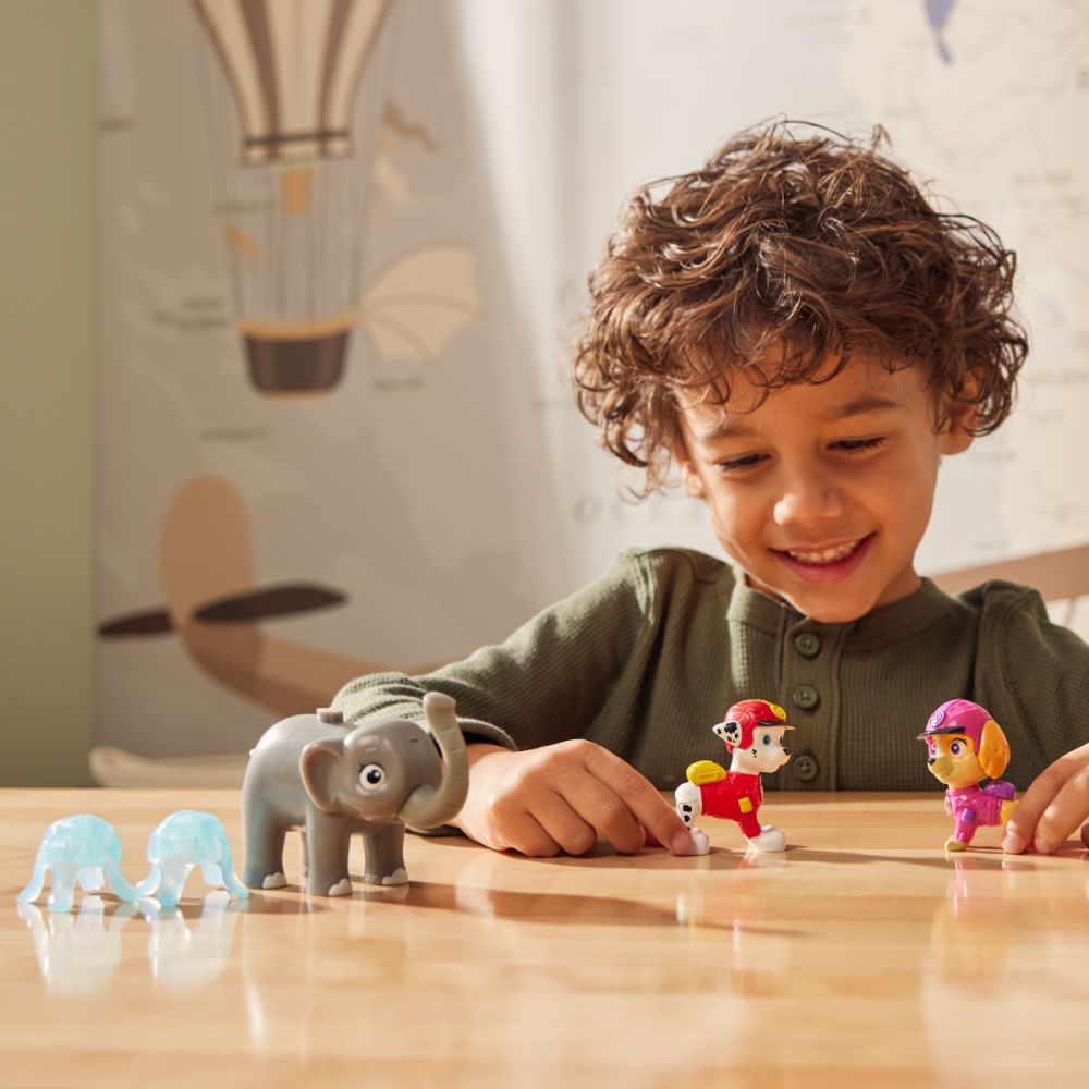 Set figurine, Paw Patrol, Jungle Pups, Skye, Marshall si Elefantul, 20143983