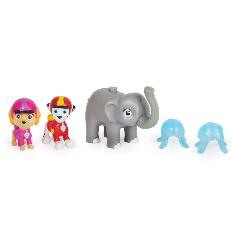 Set figurine, Paw Patrol, Jungle Pups, Skye, Marshall si Elefantul, 20143983