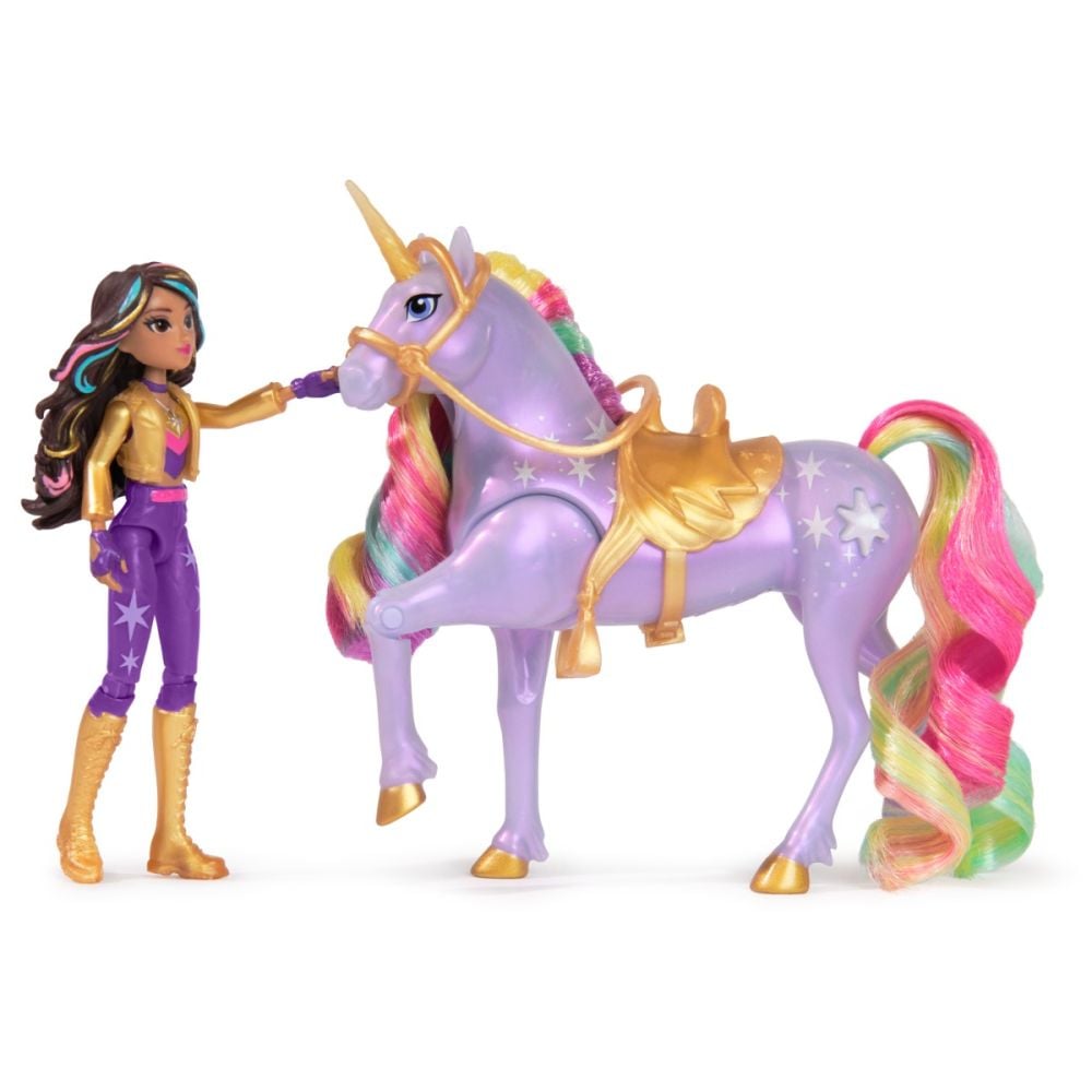 Papusa Sophia si unicornul Wildstar cu lumini, Unicorn Academy, 6067325