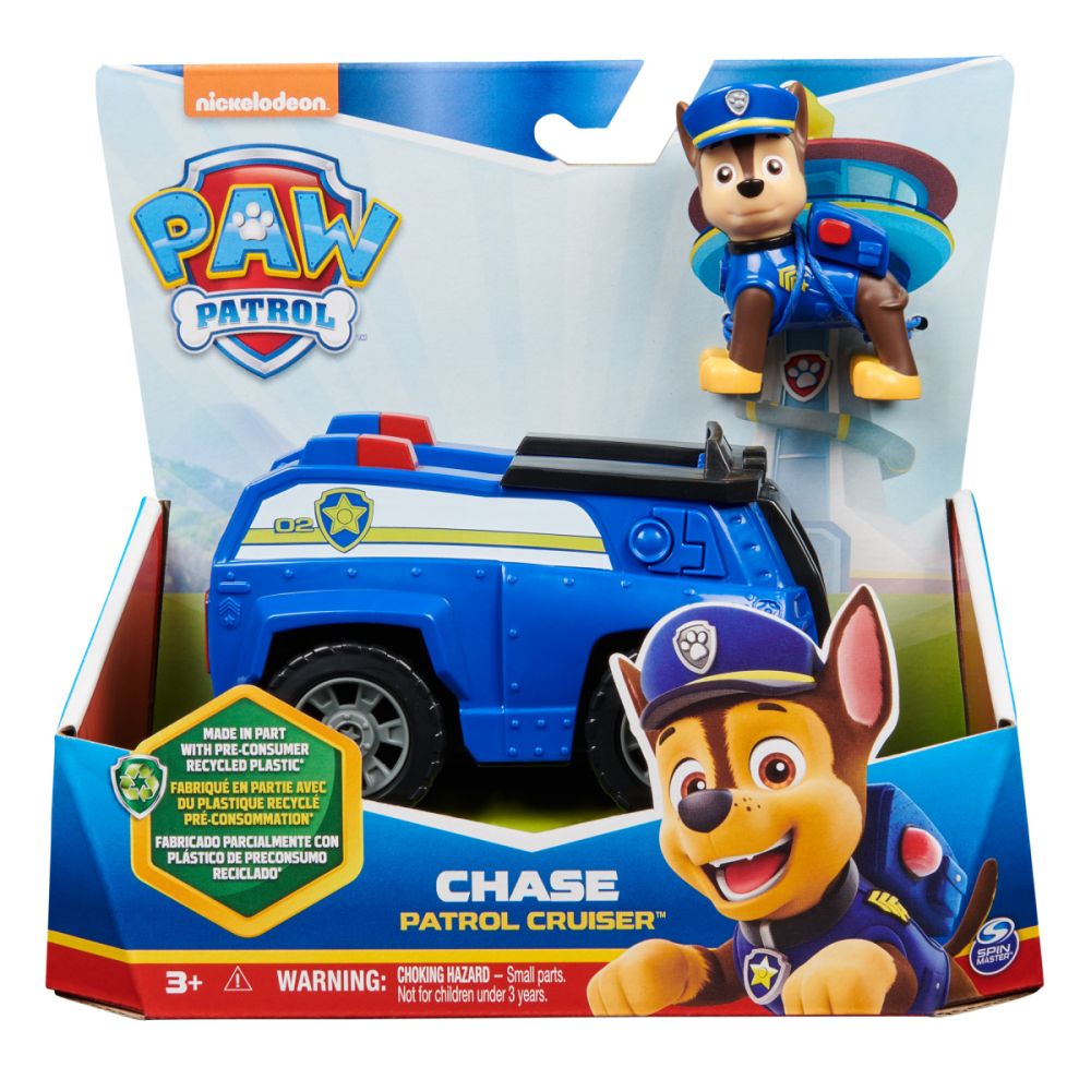 Masinuta cu figurina Paw Patrol, Masina de politie a lui Chase, 20144473