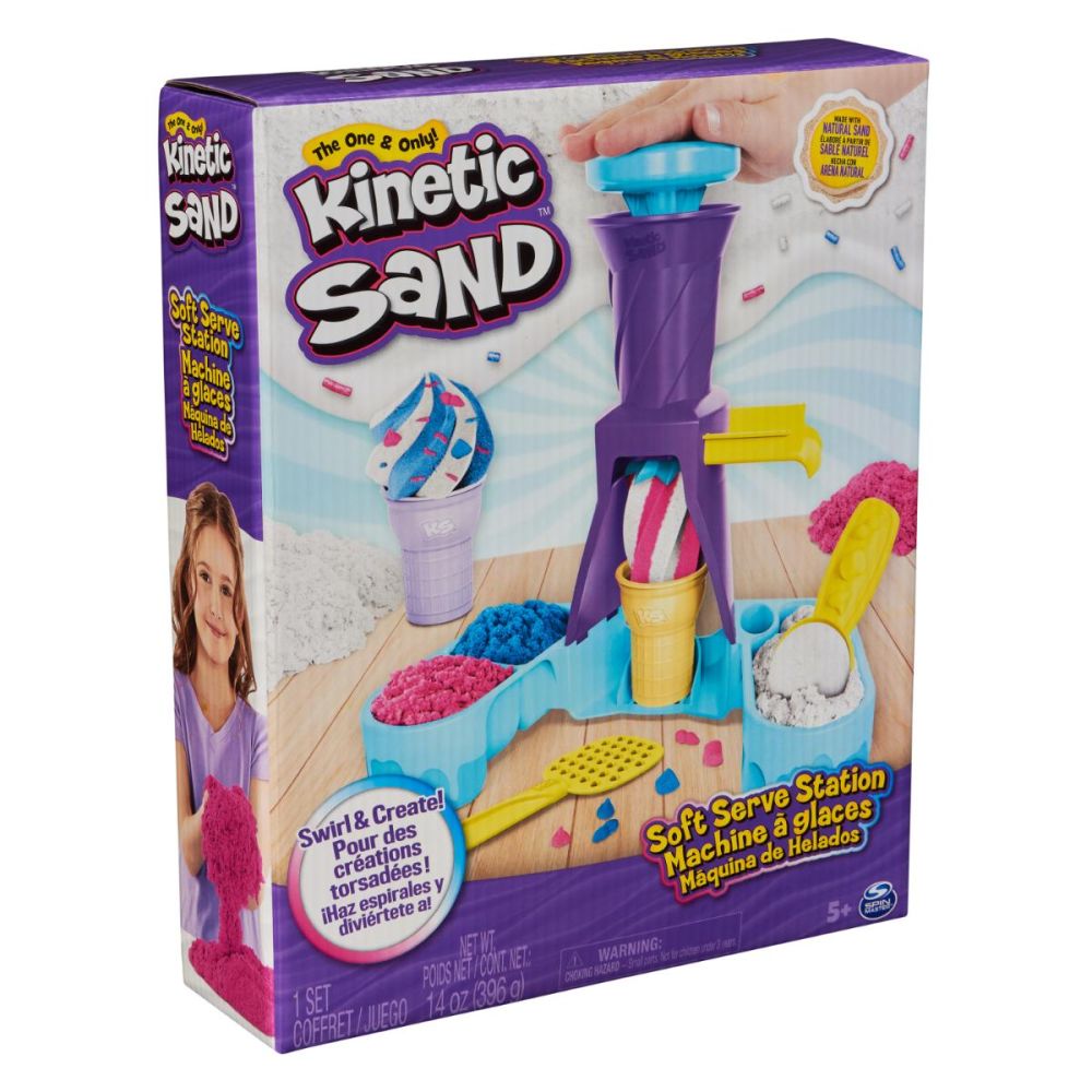 Set de joaca cu nisip, Kinetic Sand, Aparatul de inghetata, 20144685