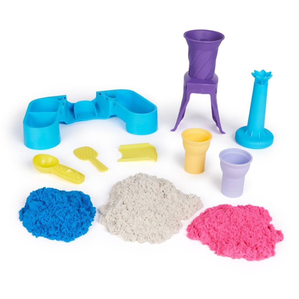 Set de joaca cu nisip, Kinetic Sand, Aparatul de inghetata, 20144685