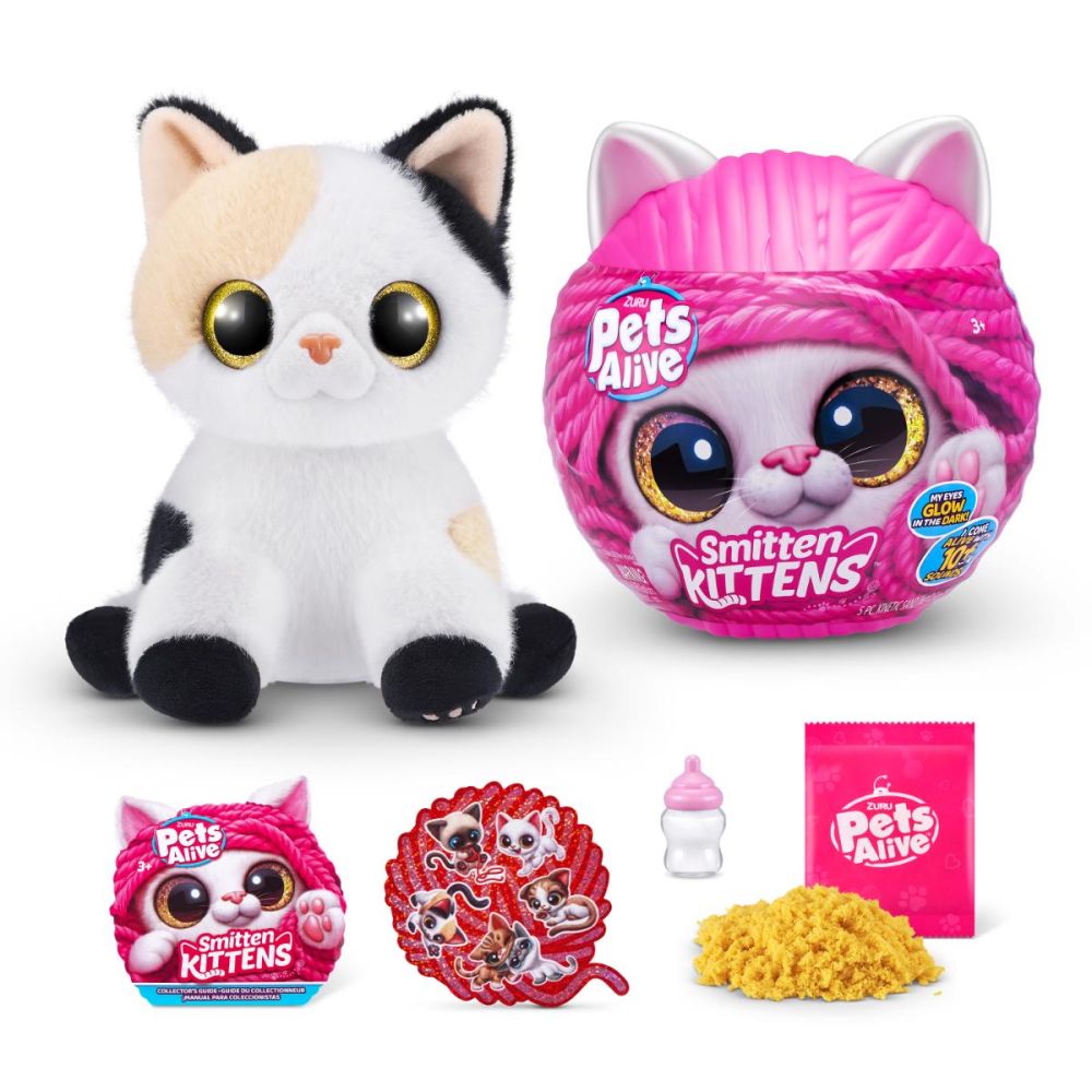 Jucarie de plus interactiva, Pets Alive, Smitten Kittens