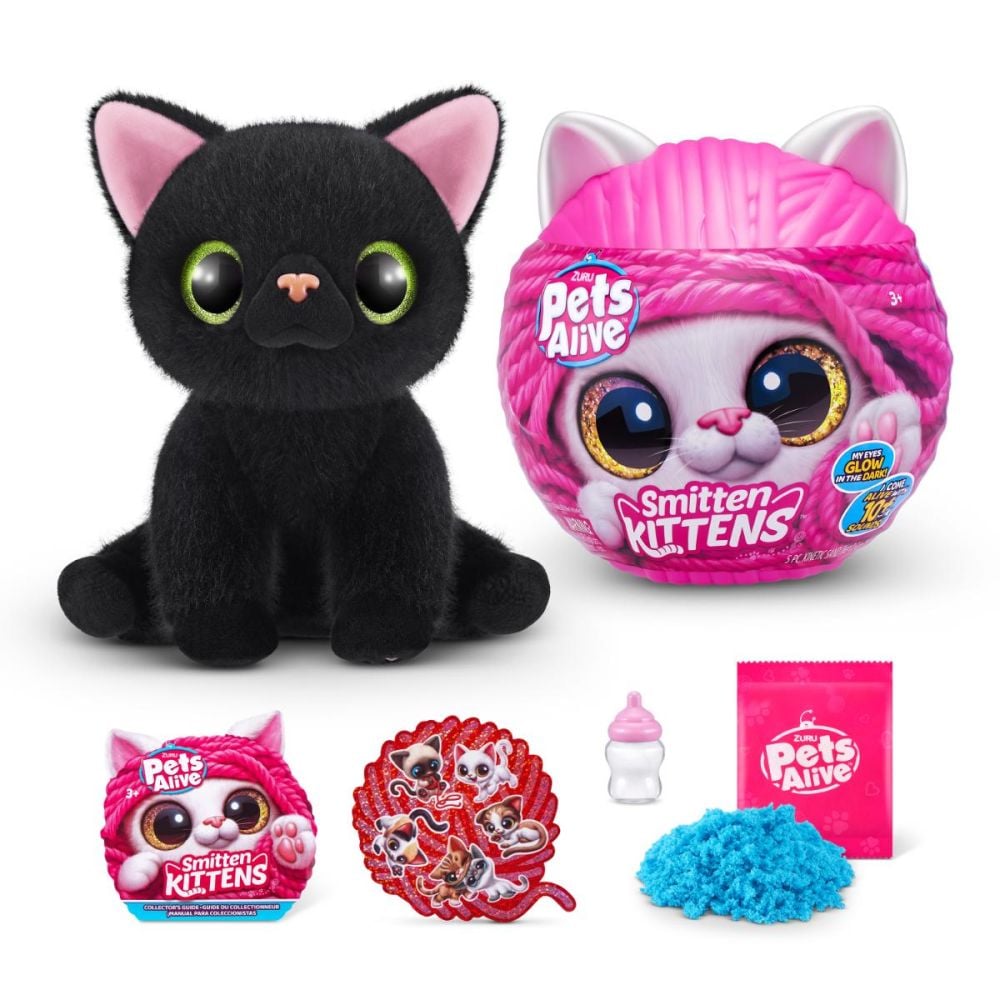 Jucarie de plus interactiva, Pets Alive, Smitten Kittens