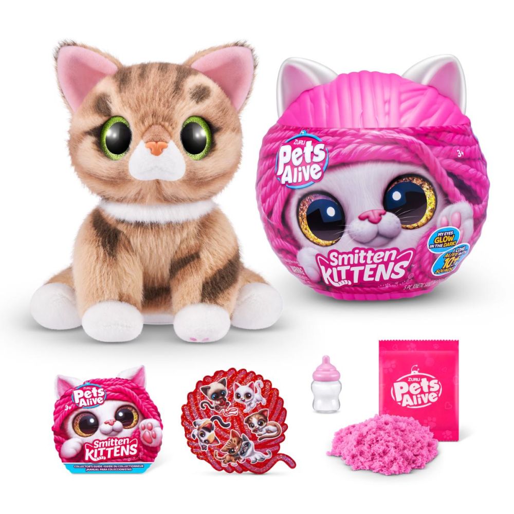Jucarie de plus interactiva, Pets Alive, Smitten Kittens