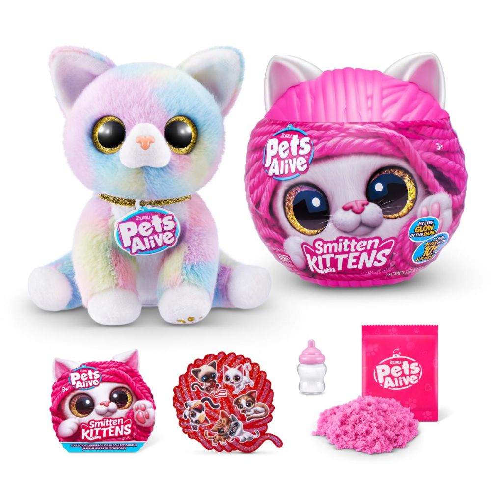 Jucarie de plus interactiva, Pets Alive, Smitten Kittens