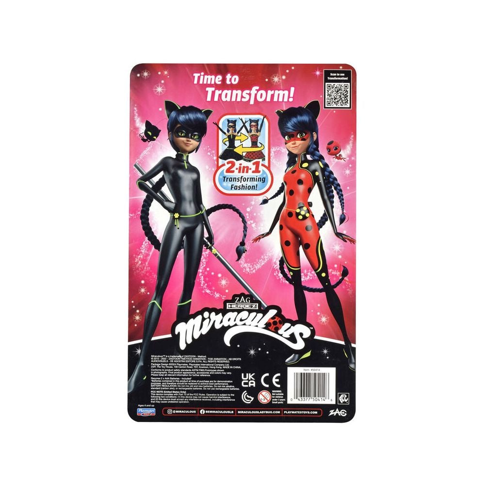 Papusa Marinette 2 in 1, Miraculous Ladybug, Hero Switch