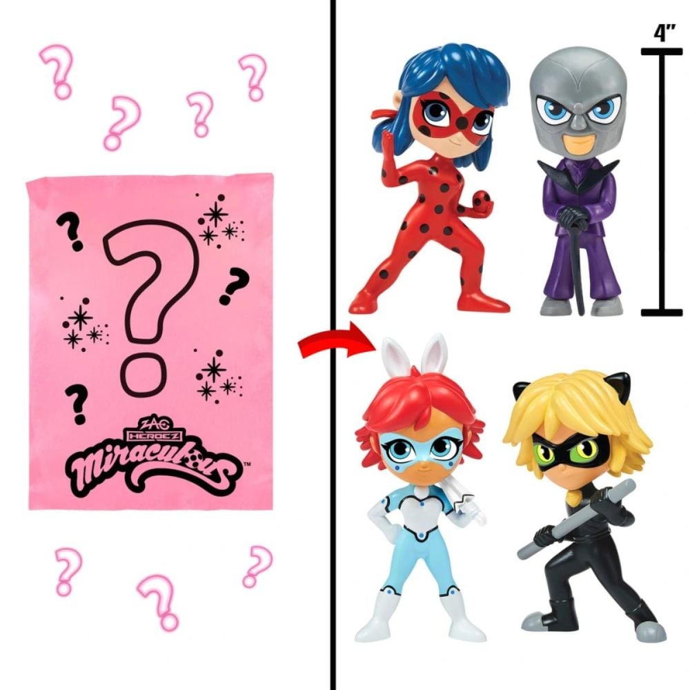 Figurina surpriza, Miraculous, Magic Heroez Chibi, Shake Surprise